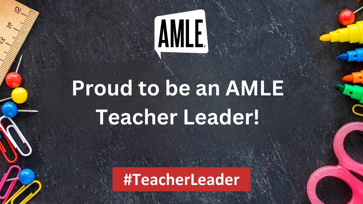 I am so excited to announce that I have been accepted to serve as a teacher leader on the @AMLE Teacher Leaders Committee! Lots of exciting things to come! Stay tuned for an exciting opportunity!

#AMLE #TeacherLeader #middleschool #middleleveleducation
