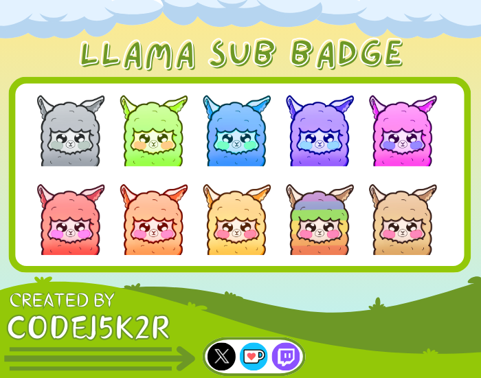 I created a 🦙 Llama Sub Badge! Free to Use for many but do make sure to credit me hehe

Ko-fi link will be on the comment section below and a story where I got the idea on why I made it 🩶

ENJOY! 

*Back to roaming around for more inspiration >.>*