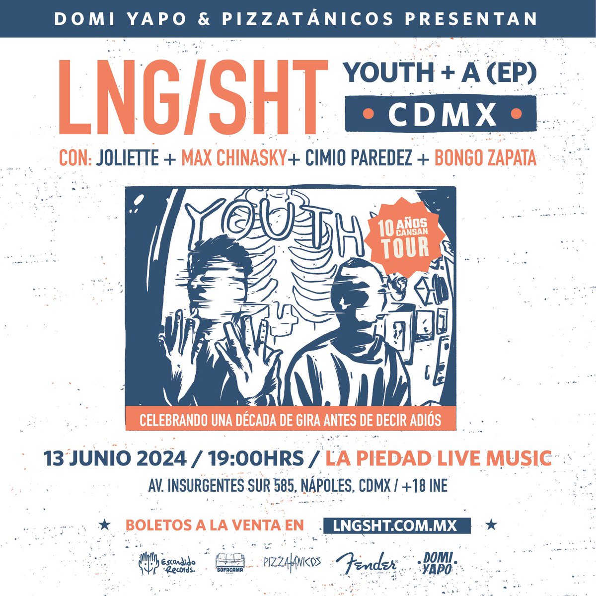 LngSHT's tweet photo. Todos los shows son +18 menos el domingo y temo decir que en la preventa se fueron el 30% de las entradas. 

Por lo que recomiendo entrar a https://t.co/HSDJkDkfK9 y asegurar tus boletos cuanto antes. 

Gracias por estos 10 años familia :) https://t.co/SldHar2vHJ