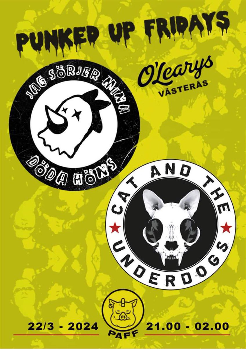 catunderdogs's tweet photo. På fredag i Västerås!!
Vi ses i baren! https://t.co/mjNrcOCtK7