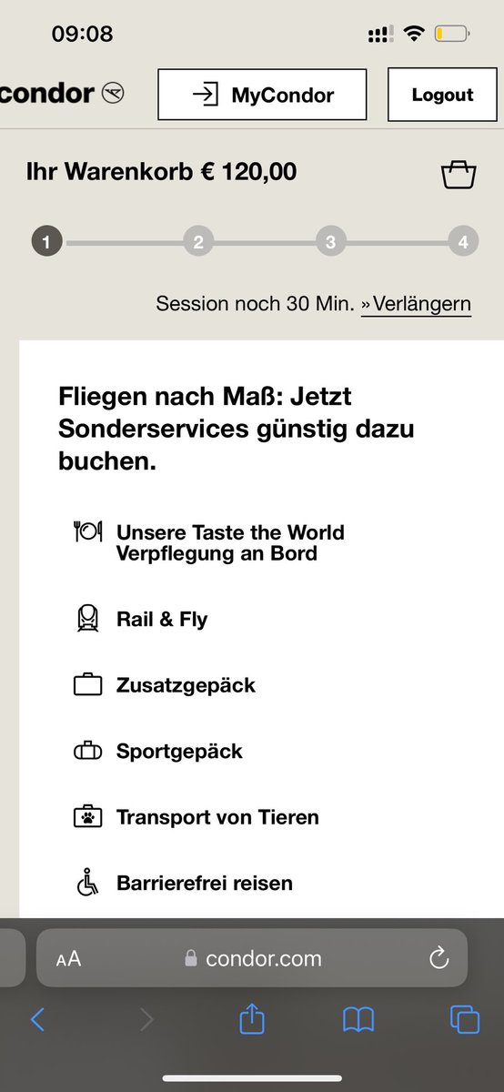 2mal2a's tweet photo. Hey @CondorCares, wie kann es sein, dass der Preis für ein Premium Economy Upgrade in jedem Schritt mit 99 € beworben wird, aber sobald das Upgrade im Warenkorb ist, auf einmal 120 € beträgt? Fühlt sich nach Verarschung an… 🙄 (1/3) https://t.co/wOwYZp7E7W
