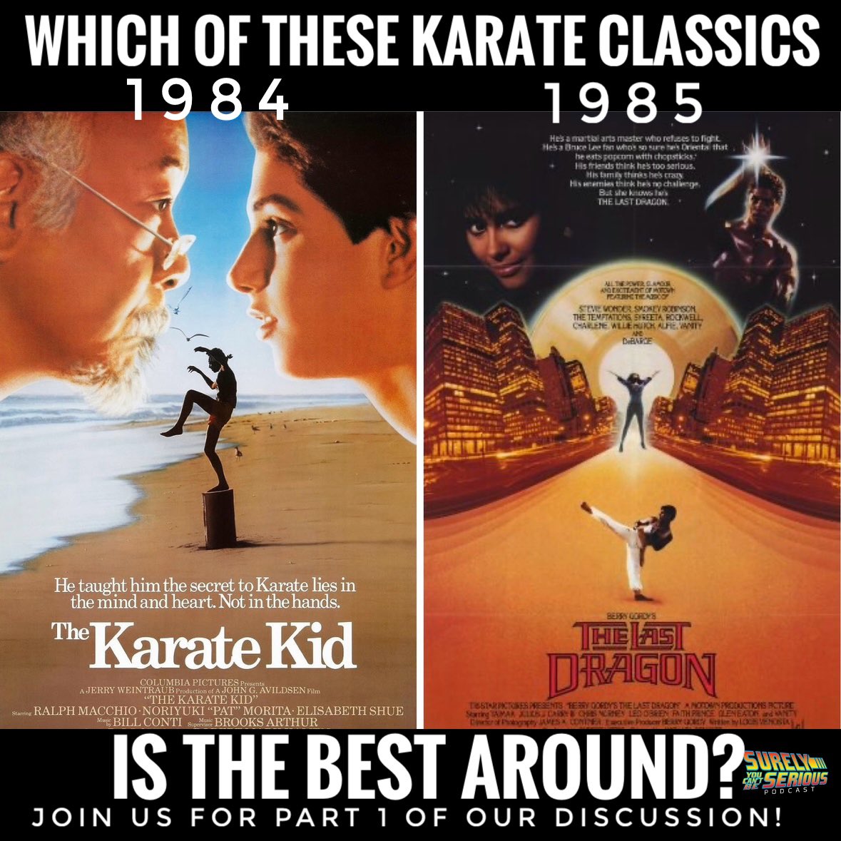 surelypodcast's tweet photo. 🎧🎧NEW PODCAST🎧🎧
“The Karate Kid” (1984) vs. “The Last Dragon” (1985): Part 1
https://t.co/L75ixL96GO
#karatekid #karatekidmovie #lastdragon #karate #1984movies #1985movies https://t.co/Ua8H8a5PwZ