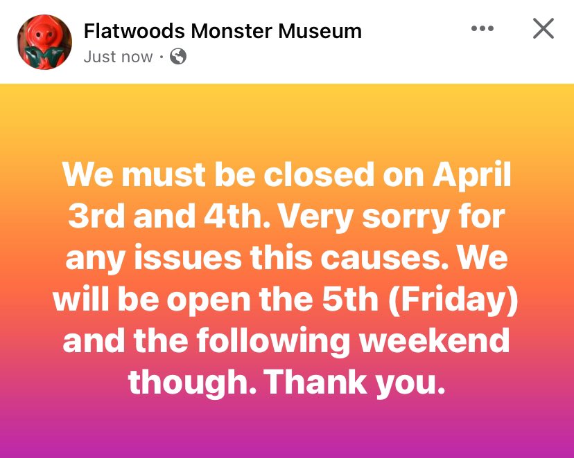 FlatwoodsMonsterMuseum tweet media