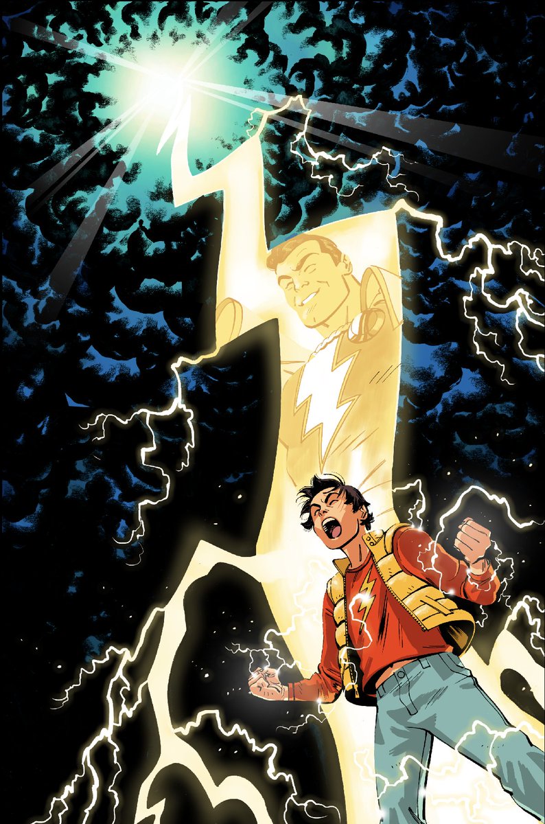 My cover for SHAZAM #12, out in June! 🌩️👦