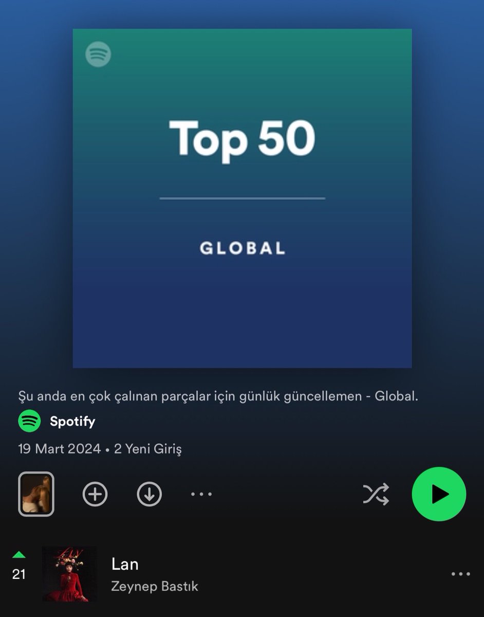 mabelmatiz's tweet photo. TAŞIYOR UMUDUM AŞKIMDAN | Lan #21 Global 50 ❤️‍🔥🫵🏻🧿✨🤩 @zeynepbastk https://t.co/CzfbzJEVOD