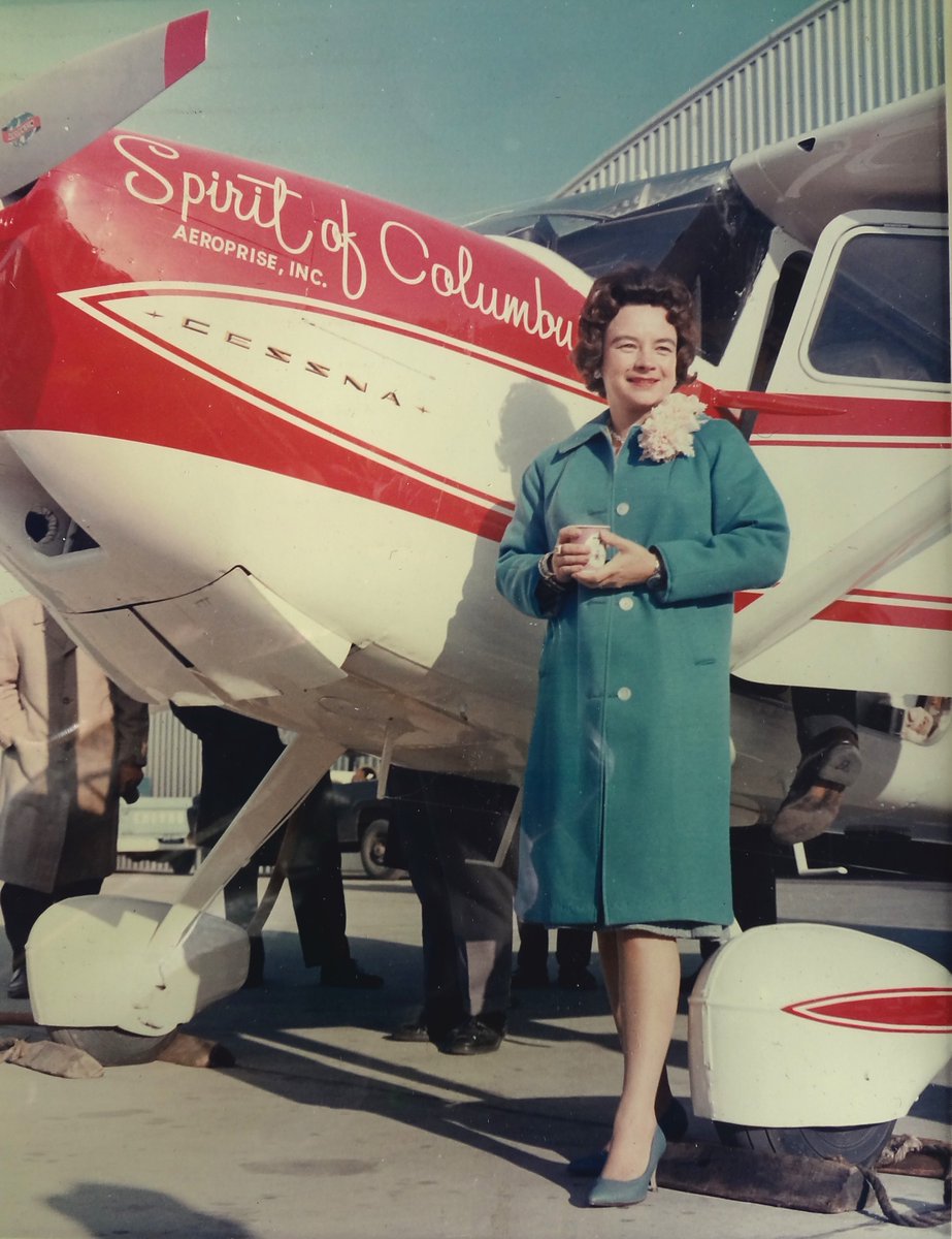 60 years ago today 🛩️ Jerrie Mock, a pilot from Columbus, took off from CMH on a history-making solo flight around the world! Over the next 29 days, she conquered 23,103 miles and 21 stopovers, becoming the first woman to achieve this feat. Read more: flycolumbus.com/girls-in-aviat…