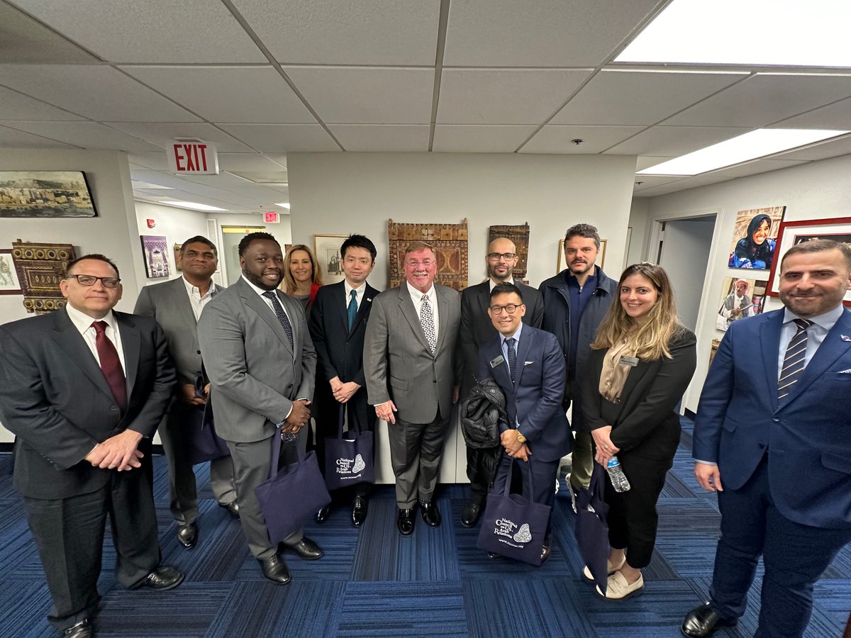 Today, NCUSAR President and CEO, Mr. H. Delano Roosevelt, EVP Mr. Patrick Mancino, and Senior Fellow Dr. Fadi Hilani received members of the Sloan Fellowship from the Massachusetts Institute of Technology for a briefing and discussion on U.S.-Arab Relations @MITSloan @NCUSAR
