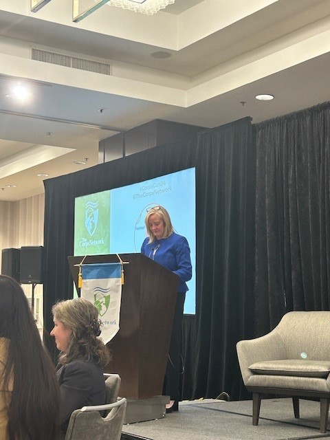TheCorpsNetwork's tweet photo. “American Climate Corps is our chance to make a difference at scale”
– Mary Ellen Sprenkel, President &amp; CEO, The Corps Network
#CorpsCon24 #AmericanClimateCorps https://t.co/pf5RtaWYPU