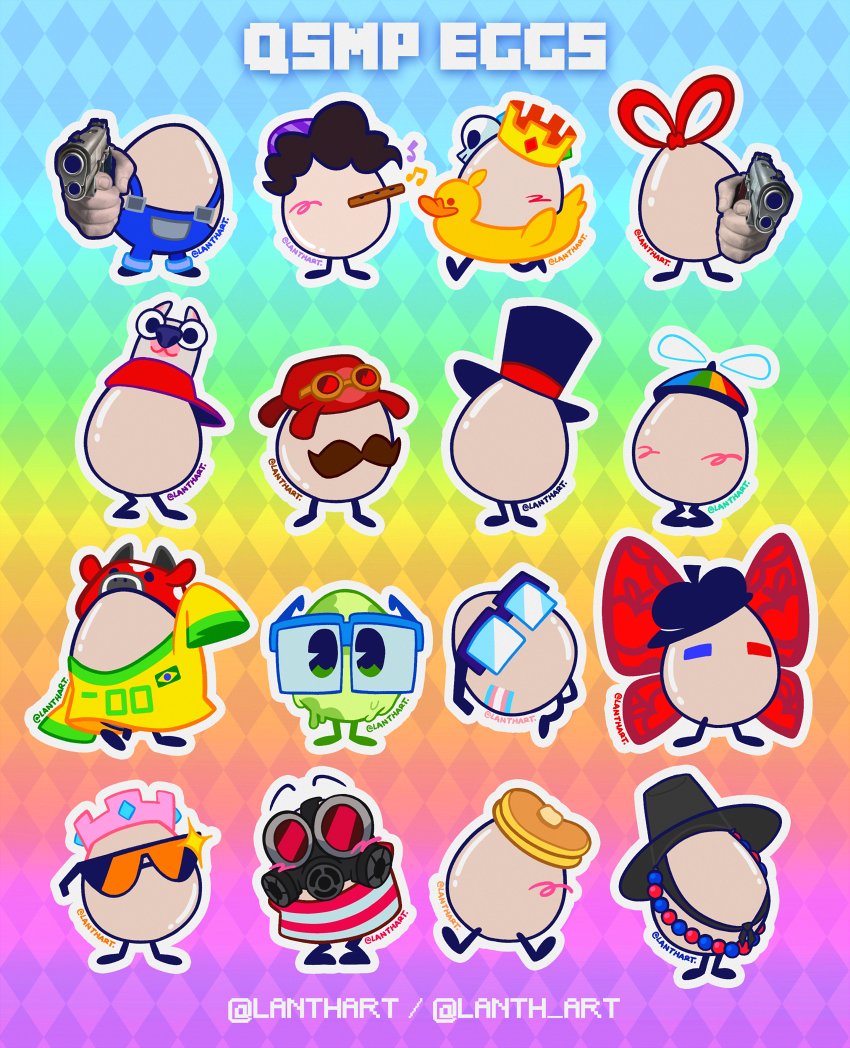 QSMP EGGS V2 Updated! 🪺✨ #qsmpfanart #qsmpeggs #qsmpeggsfanart