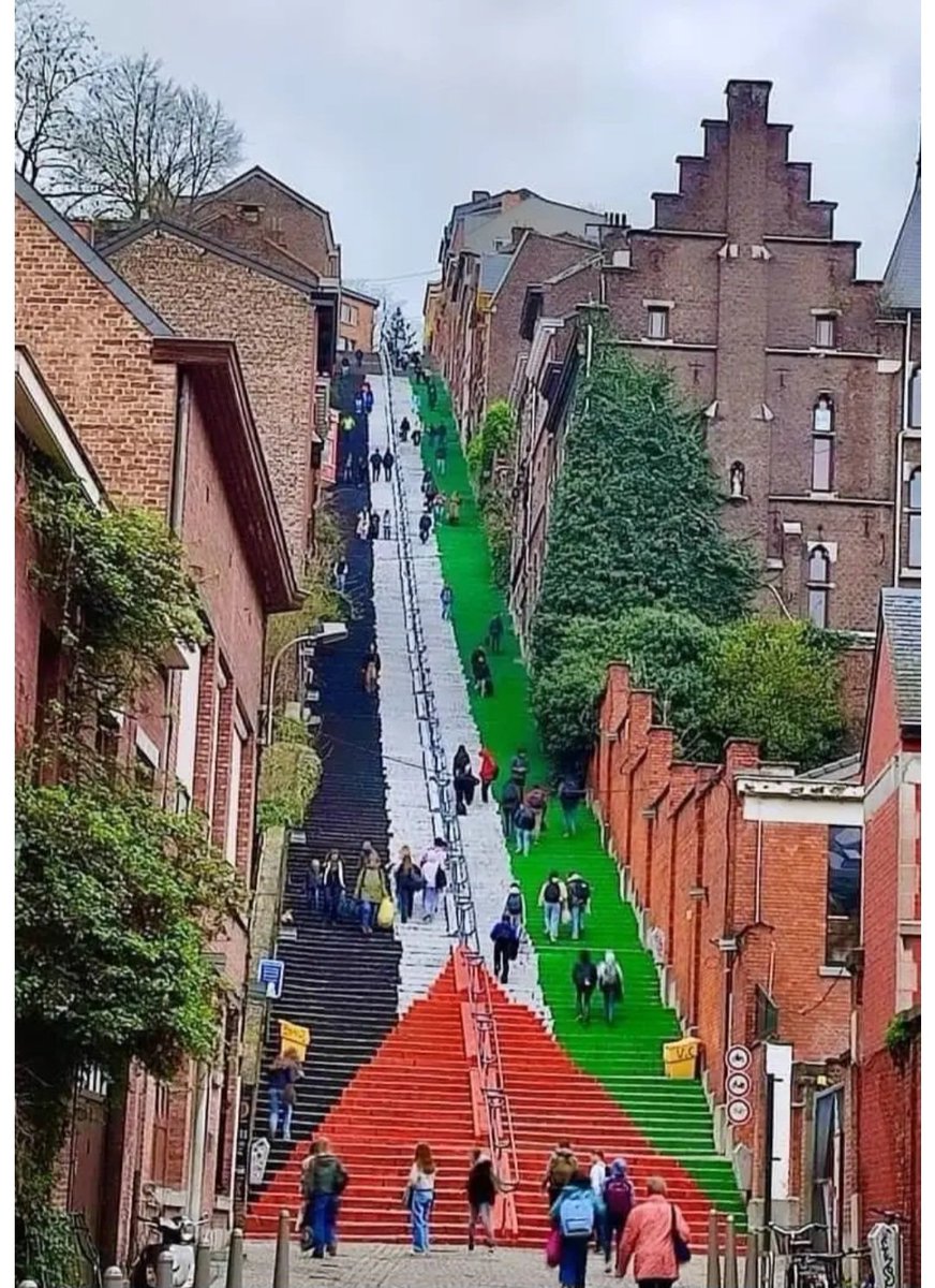 Estas escaleras en Bélgica merecen un retuit: