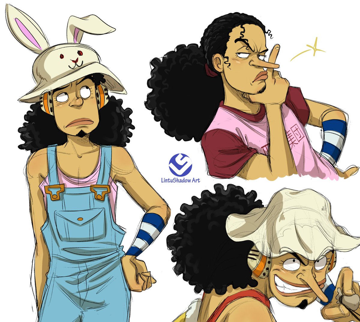 DC搭載 USOPP 左巻　1gからキャスト可 I have tshirt version too #usopp #ONEPIECE #onepiecefanart