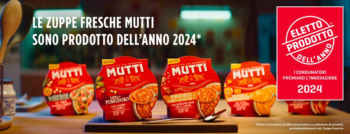 Mutti Pomodoro (@muttipomodoro) on Twitter photo La nostra gamma di #ZuppeFresche è stata eletta <a href="/Prodottoanno/">Prodotto dell'Anno</a> 2024!
È un risultato molto prezioso per noi di Mutti che, per la prima volta, entriamo nel mercato del fresco con un prodotto a base pomodoro di #qualità.
Grazie ai consumatori che ci hanno premiato! La nostra gamma di #ZuppeFresche è stata eletta <a href="/Prodottoanno/">Prodotto dell'Anno</a> 2024!
È un risultato molto prezioso per noi di Mutti che, per la prima volta, entriamo nel mercato del fresco con un prodotto a base pomodoro di #qualità.
Grazie ai consumatori che ci hanno premiato!