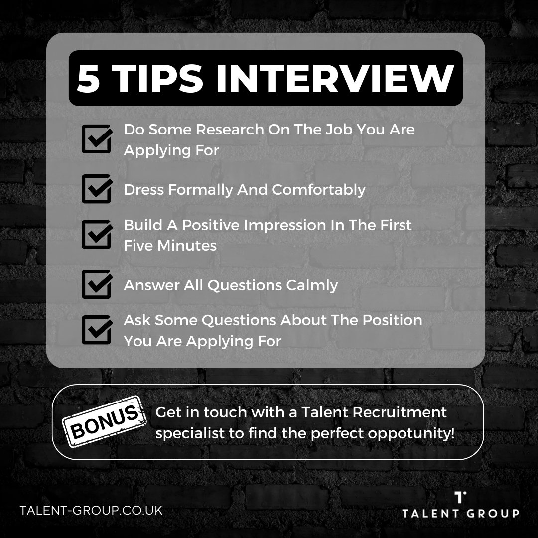Unlock the secrets to success with our #TuesdayTips! From mastering your research to dressing for the part.

Contact a member of our team today to find your perfect role in education, finance, or engineering. Your dream job is just a click away!

#TalentRecruitment #JobInterview