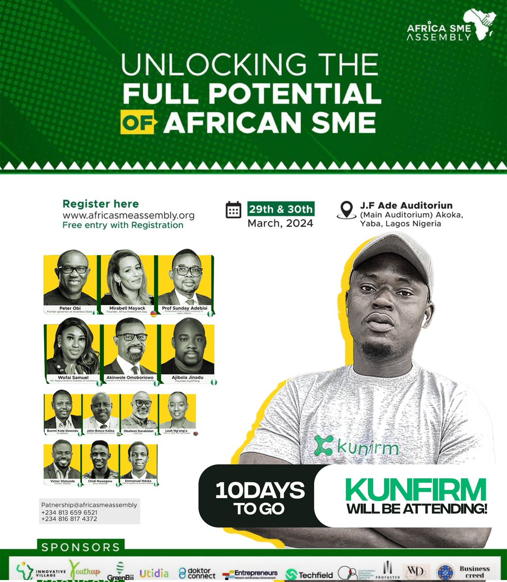 SMEs are the backbone of Africa's economy. Did you know?🤔 Join us at “Unlocking The Full Potential Of African SME” event in Akoka, Yaba to explore ways to unlock their true potential! #AfricaRising #FinancialInclusion #Fintech #SMEs