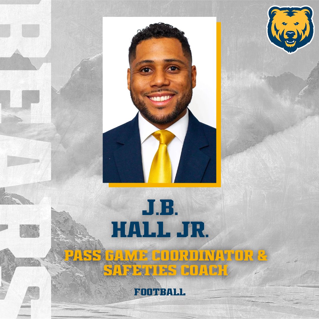 J.B. Hall Jr. named pass game coordinator and safeties coach Read more ➡️ loom.ly/09TFABc #GetUpGreeley