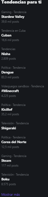 @ElNecio_Cuba Necio, esas son las Tendencias que te salen xq es lo que más frecuentas, no son tendencias xq lo sean, Milei solo lleva 1 mes y los 2822 son Personas que no les gusta trabajar y que eran mantenidas por el gobierno pasado, eres la vergüenza de este país. Ni pa usar twitter sirves