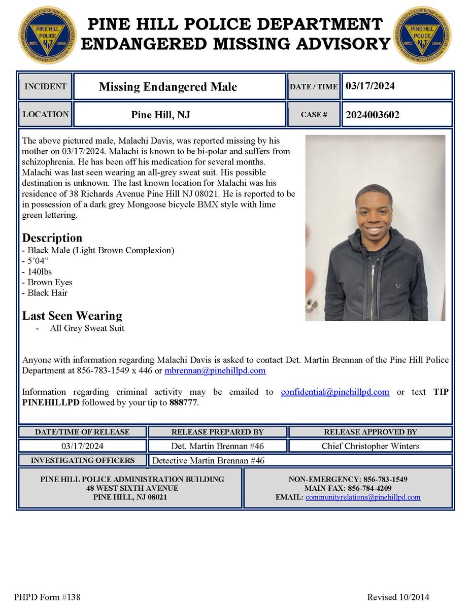 Pine Hill Borough PD (@pinehillpd) on Twitter photo 