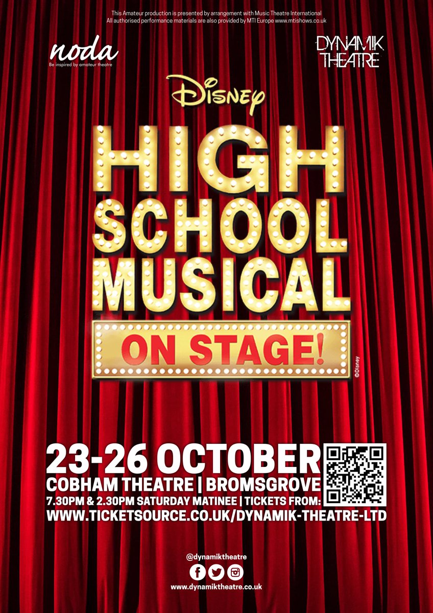 🏀 HIGH SCHOOL MUSICAL 🏀 

Dynamik Youth present 'High School Musical' at Cobham Theatre, Bromsgrove from 23rd - 26th October 2024!

TICKETS ON SALE NOW! 
🎟 - ticketsource.co.uk/whats-on/broms…