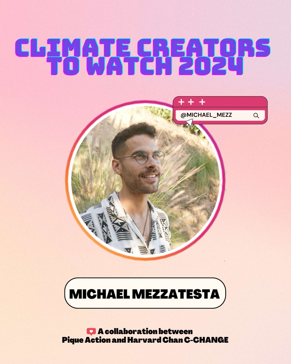 HarvardCCHANGE's tweet photo. Can we make economics eco-friendly? @michaelmezz has some crafty ideas.
That's why he's on our #ClimateCreators24 list w/ @PiqueAction. Follow him to explore merging economics and #ClimateSolutions. https://t.co/aorvC38BaC