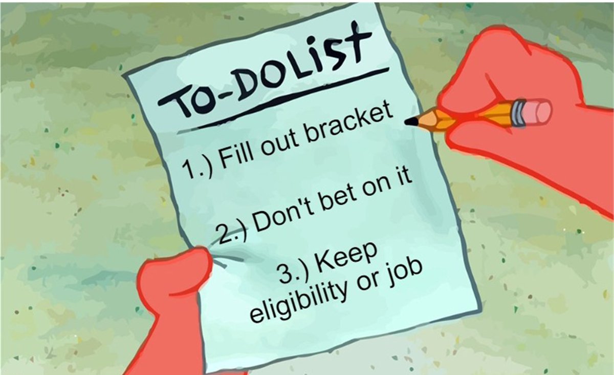 Compliance Tip Tuesday! Happy March Madness! Reminder that student-athletes, coaches, and athletic department staff are prohibited from wagering on NCAA sponsored sports at any level. Risk + Reward = Violation #DontBetOnIt