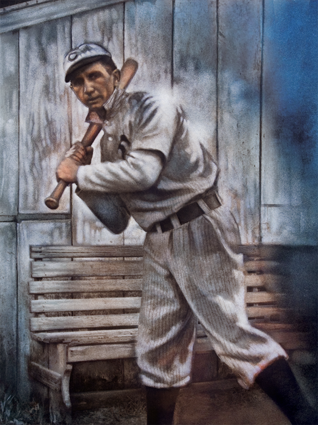Here's my painting of #Cubs pitcher Jack Pfeister who pitched in theMerkle's Boner game w/a dislocated tendon in his forearm. This was used in the old Cubs VineLine magazine before print died....and who doesn't like to say boner? #mlb #baseball #vintagebaseball