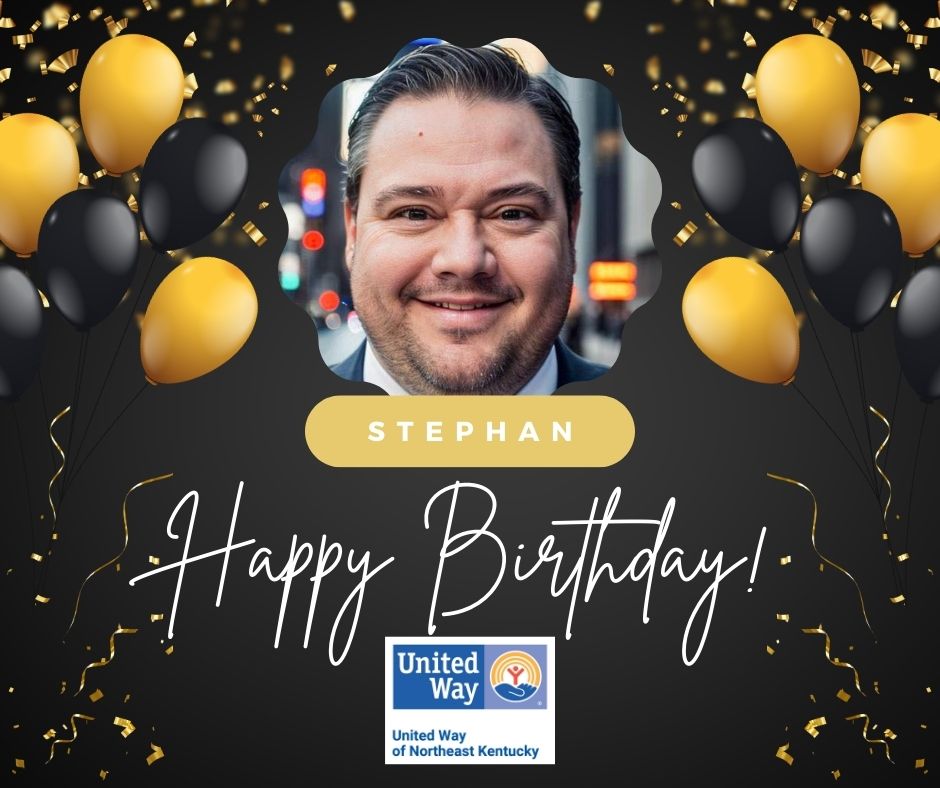 Join us in wishing UWNEK Board Member, Stephan Harris, a very Happy Birthday today! Thank you for all you do to #LIVEUNITED! 💙🧡💛