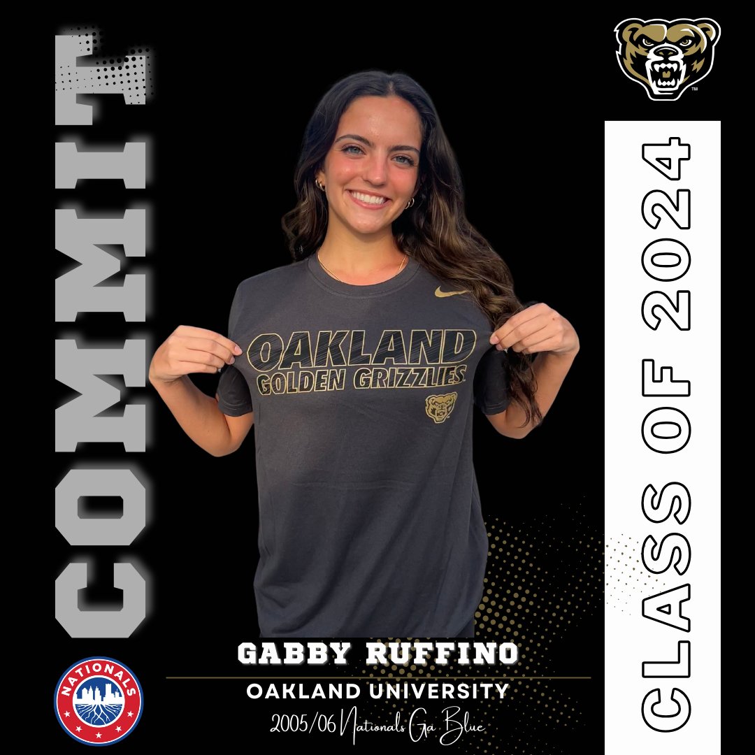 NationalsGA's tweet photo. || COLLEGE COMMITMENT ||

We are delighted to share the news that 2005/06 Nationals GA Blue's Gabby Ruffino is committed to @OaklandWSOC 2024 class!

We are so happy for Gabby and the entire Ruffino family, and we cannot wait to cheer you on in this next chapter!

#TheNationalsWay #NationalsFamily #Nationals2College #CollegeCommit #Classof2024 #OaklandUniversity
@imcollegesoccer @ImYouthSoccer