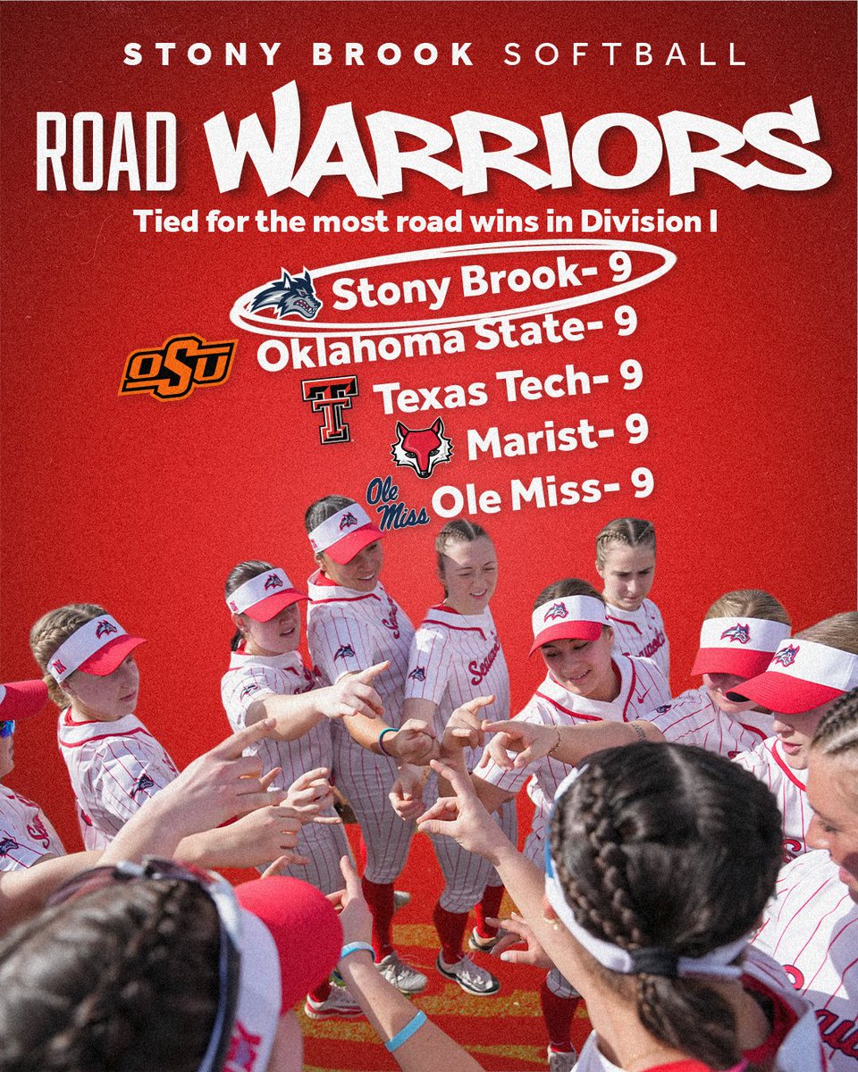 StonyBrookSB's tweet photo. Road warriors ⚔️👀

🌊🐺 x #BurnTheShip x @NCAASoftball https://t.co/QLl1iO18rs