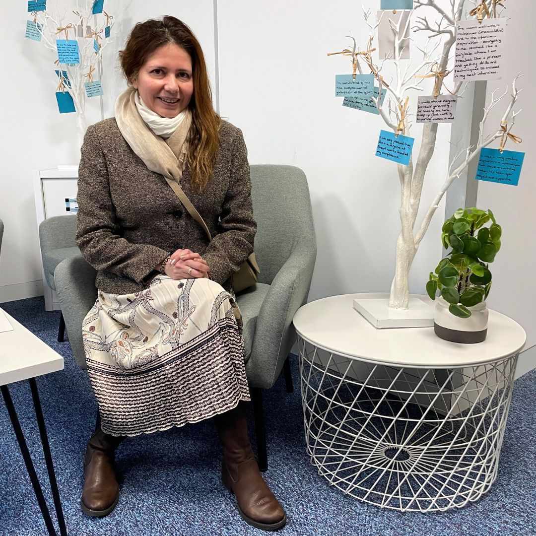 SHE GOT THE INTERVIEW 💙 Paola recently had a dressing and coaching consultation at our centre. Our coaches support clients in realising they are knowledgeable, capable and have all the skills they need to impress a potential employer. #Femaleunemployment #womeninwork #charity