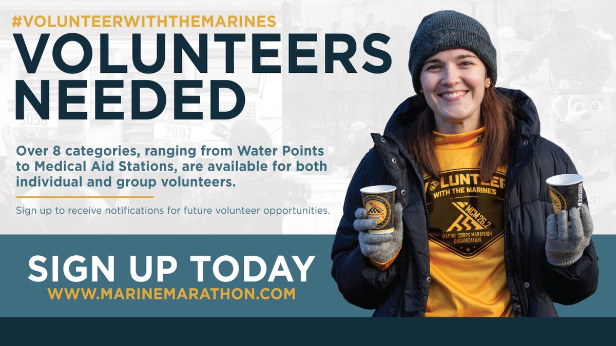 Our first live event of 2024 is Saturday, and we still need volunteers! From baggage to a water point, you can help us make the event success. Sign up now and #VolunteerWithTheMarines at the Marine Corps 17.75K: ms.spr.ly/6018cWB3j.