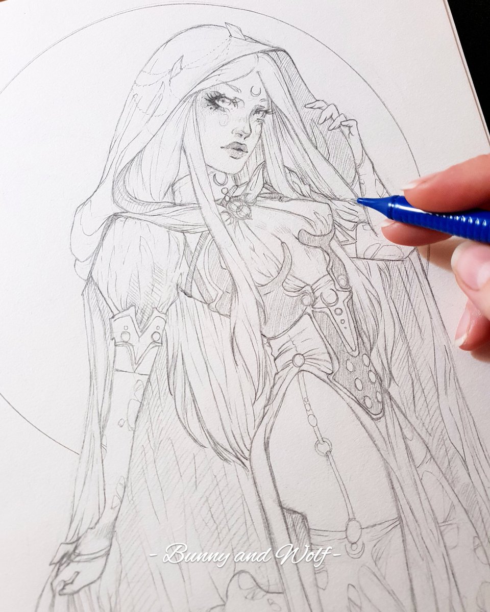 Iris, the oracle witch... as deep as powerful and sexy... 

Love to draw all her costume and dresses🔮🌙💫.
Have a lovely day dears🍃

#witch #drawing #fantasyromance #darkfantasyromance #characterdesign #starseed