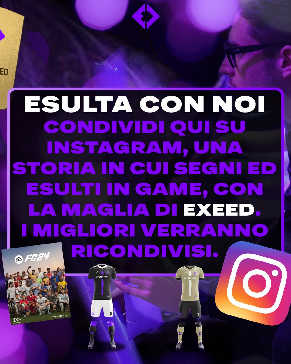 E'tutto vero!
Exeed ha finalmente la sua maglia in game!
Se tutto ciò è successo, è anche grazie al vostro supporto che ci avete dato in questi anni.
Pochi semplici passi per sbloccarla e per poter finalmente esultare con i colori ViolaNero!
#TimeToExeed #EAFC #FC24 #UltimateTeam