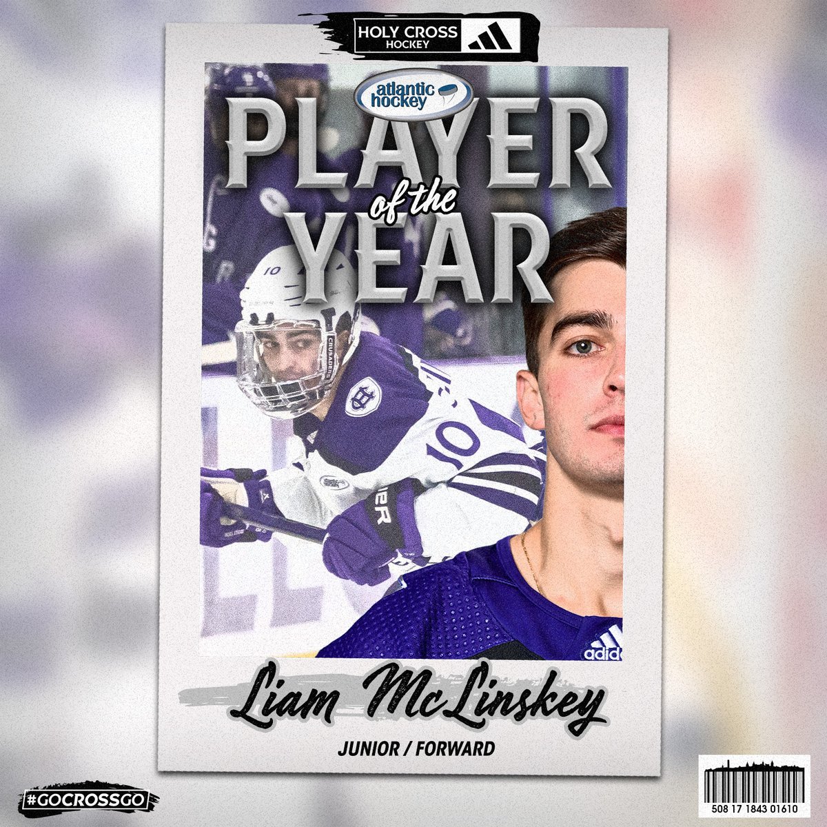 Player. of. the. Year.

After finishing the season with 47 points, including a league-best 31 points in conference play, Liam McLinskey earned Atlantic Hockey's highest postseason individual honor.

📰 tinyurl.com/mr237xtm

#GoCrossGo