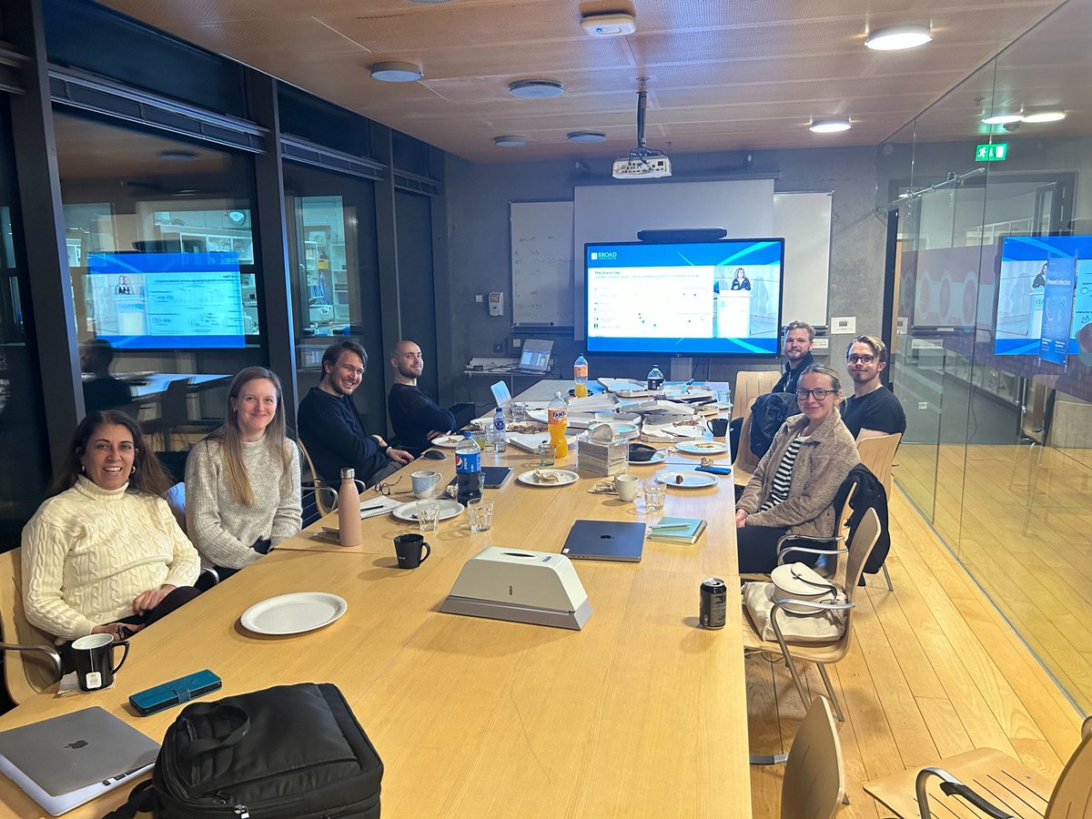 jespergrud's tweet image. Our watching party getting ready to dive into what will sure be an excellent talk by @MelinaClaussnit 🤯 at the V2F symposium hosted by @novonordiskfond Center @broadinstitute