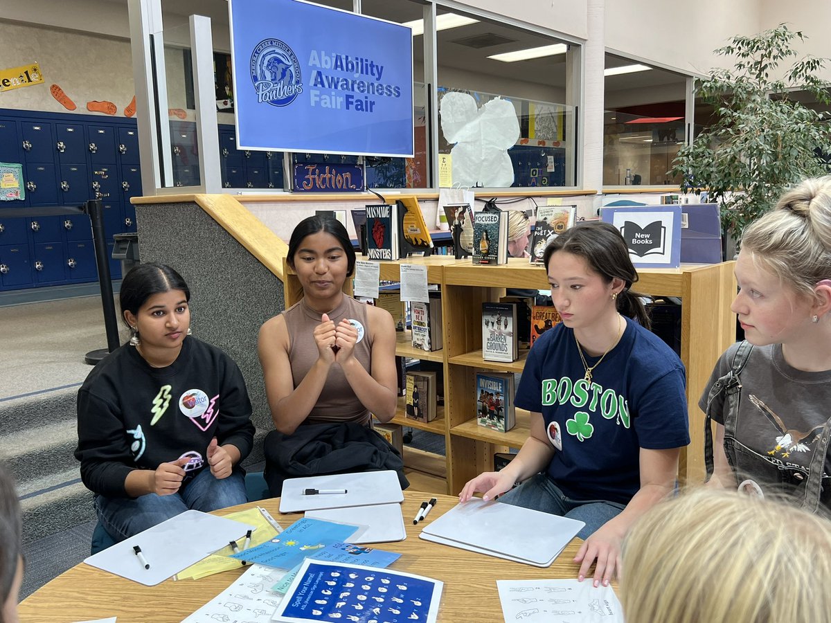 Thank you @MCMS_PFA and @OPHSEagles ASL students for planning and helping at today’s Abilities Awareness Fair at Medea Creek. Our students listened and participated in hands-on activities as they learned more about the different abilities we all have. #abilitiesawareness