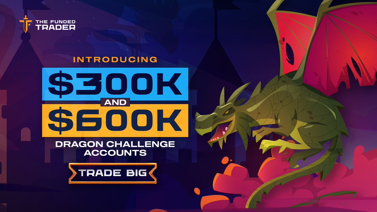 Are you ready to take on the biggest challenge we’ve ever offered?
🐉Introducing the new $600k &amp; $300k challenge sizes from The Funded Trader.🐉