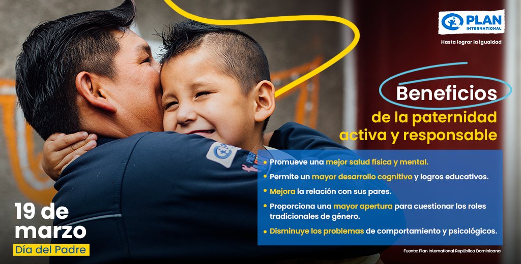 Hoy, 19 de marzo día del padre, desde Plan International Bolivia reconocemos y valoramos el papel fundamental que tienen los padres que ejercen una crianza activa, positiva y responsable en beneficio del desarrollo y bienestar de los niños y las niñas. ¡Feliz día del padre!