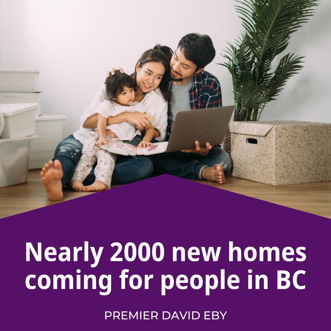 Everyone deserves a home they can afford. We're rapidly building affordable housing across BC, through the Community Housing Fund. From cities to rural areas, we’re helping British Columbians find a decent home in the community they love. news.gov.bc.ca/30507