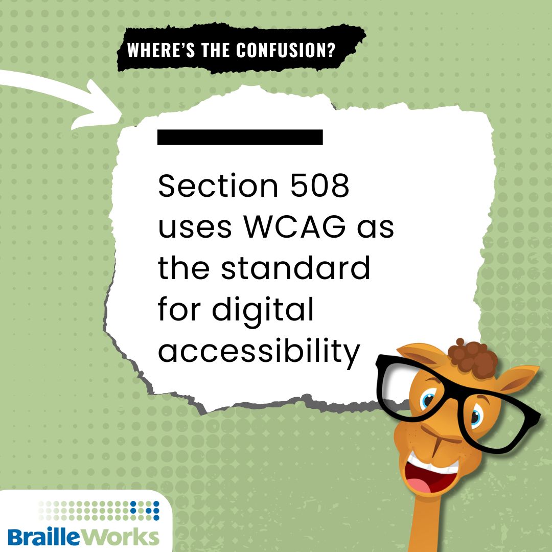 Did you know there's a difference between #Section508 and #WCAG (Web Content Accessibility Guidelines)?