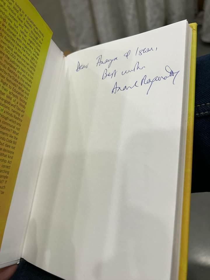 ananyar98's tweet photo. An honour meeting THE @ARanganathan72 who beautifully and boldly expressed what others could only imagine. Thank you for amplifying the thoughts of so many. Hoping to see an awakening... https://t.co/Y4aMsrfteK