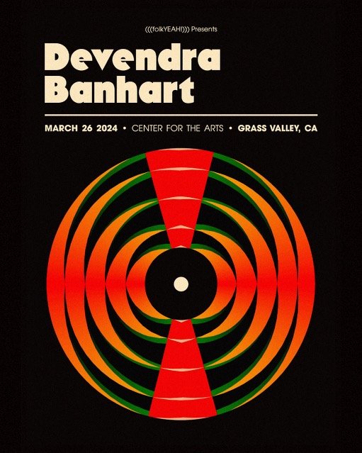 Only a week to go until Devendra Banhart + Coral Web head to The Center for the Arts in Grass Valley. Be sure to get your tickets for Tuesday, March 26 soon: folkYEAH.com
