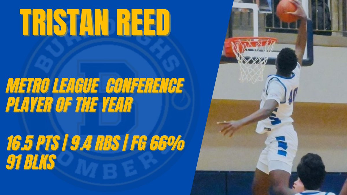 Sophomore, Tristan Reed @2026TristanReed was selected as the Metro League Conference Player of the Year. Congratulations Tristan!!