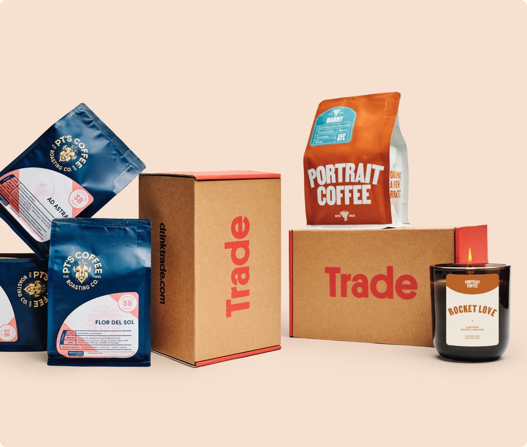 Elevate your mornings with @tradecoffeeco ! ￼  Discover 450+ rotating roasts from the best small-batch roasters in the country, personalized just for you – change the way you experience coffee at home forever!  tradecoffee.pxf.io/c/2113166/1985… #TradeCoffee #FreshBrews