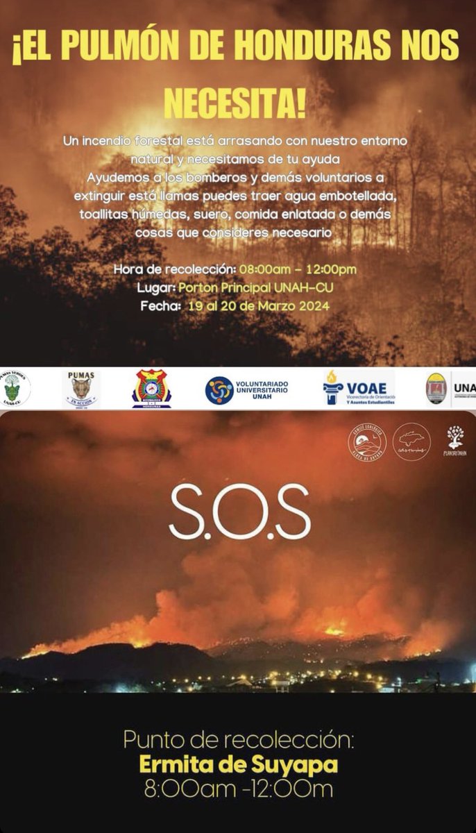 Cooperemos con las fuerzas que están combatiendo para apagar el voraz incendio que azota la zona de amortiguamiento de la Tigra; defender la naturaleza es responsabilidad de todos.