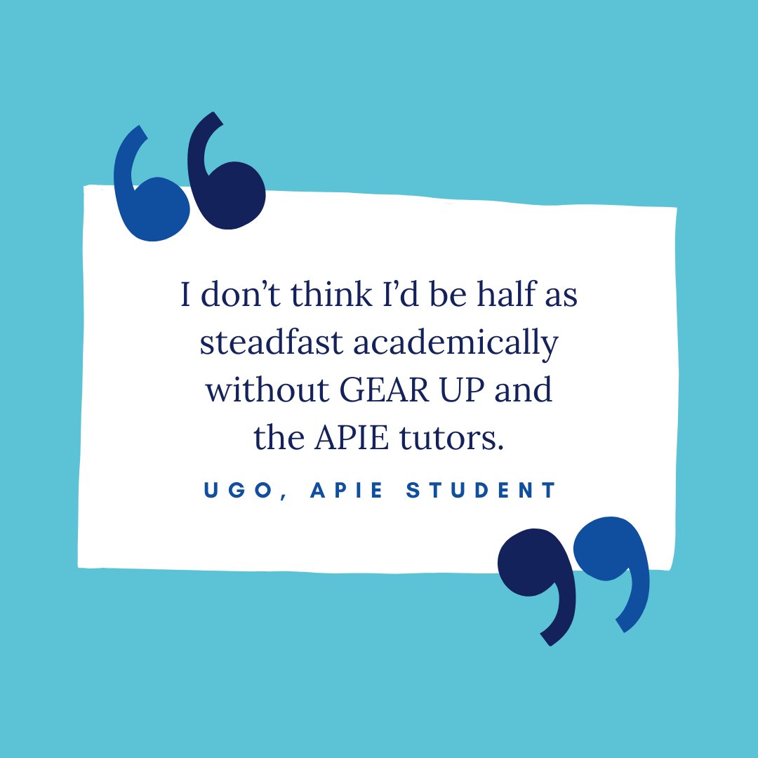 It's always great to hear how our programs are positively impacting @austinisd students! Ugo also says that APIE tutors 'were extremely helpful in forming, construction, editing, and submitting my college essay.' We're proud of his hard work! #GEARUP #AISDProud
