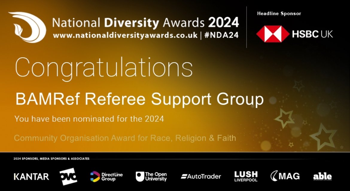 We are delighted to announce we have been nominated for the
Community Organisation Award for Race, Religion & Faith award at the #NationalDiversityAwards 

This is a huge honour from all associated to #BAMREF

To vote for us please follow the link: nationaldiversityawards.co.uk/awards-2024/no…