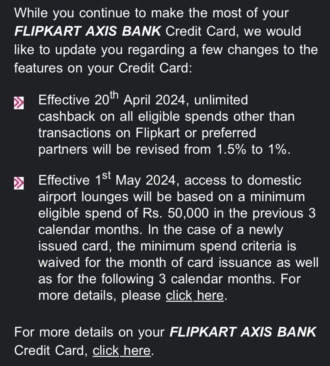 Two of my Credit cards are restrcting the lounge access by adding conditions to have min spend  from 10k-50k in a quarter . This is mainly due to the too much crowd at most lounge due to ppl awareness by fintech ppl in social media
#flipkartaxiscard #yesbank  #loungeaccess