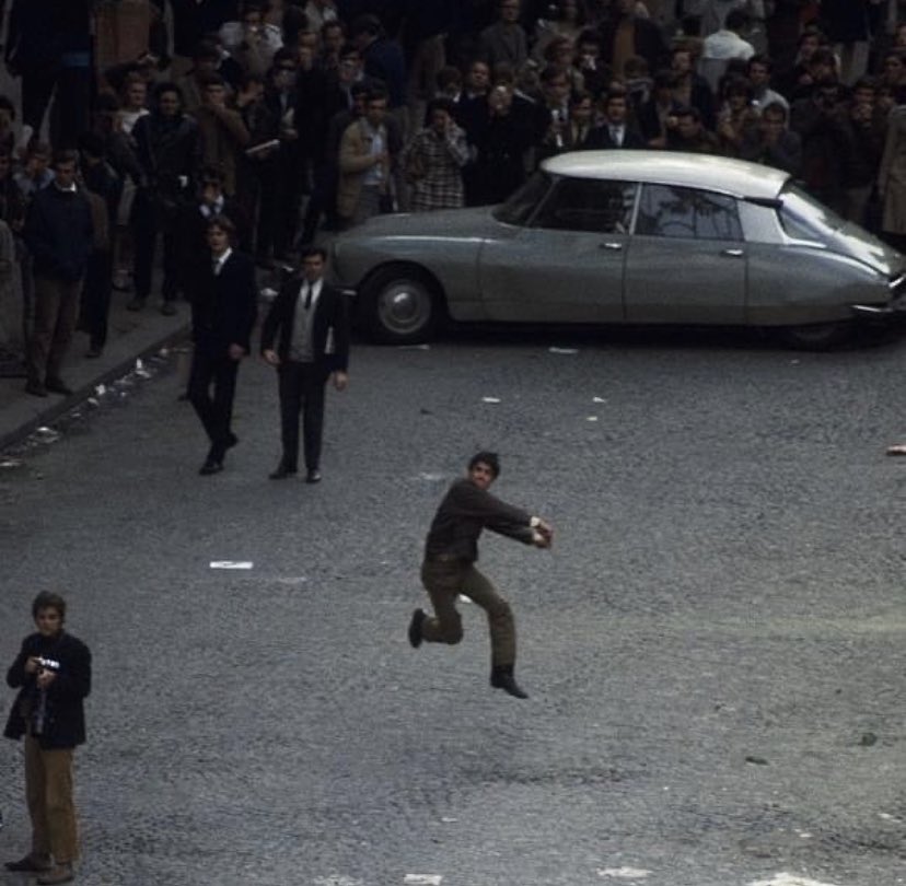 Dos fotos de Mayo del 68, París.