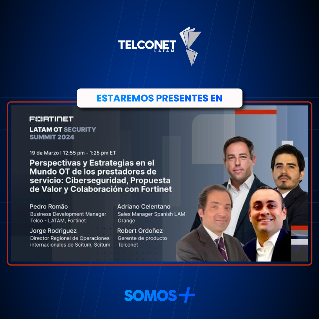 ¡Estamos emocionados de anunciar la participación de Robert Ordoñez, Ingeniero de Diseño de Ciberseguridad de Telconet Latam, en el evento LATAM OT SECURITY SUMMIT 2024! 🌟 Donde compartirá sus Perspectivas y Estrategias en el Mundo OT de los prestadores de servicio, junto a…