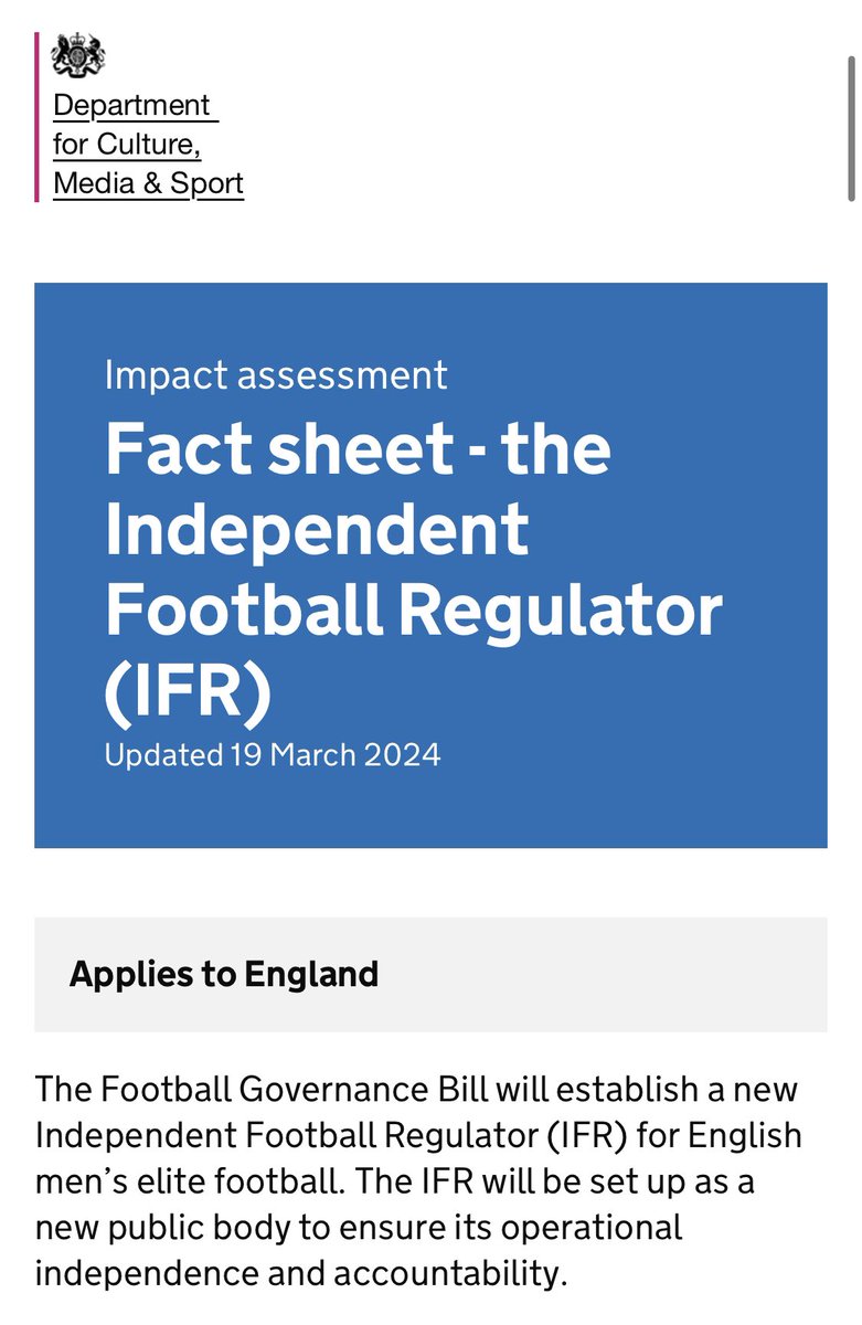 HKurusee's tweet photo. British🇬🇧government introducing a bill to set up an Independent Football Regulator to better govern football. Main 3 objectives:

🔹Better financial management of clubs

🔹Financial resilience of English football

🔹Protect traditional features of English football 

@Tholal https://t.co/JG07U5UK9h